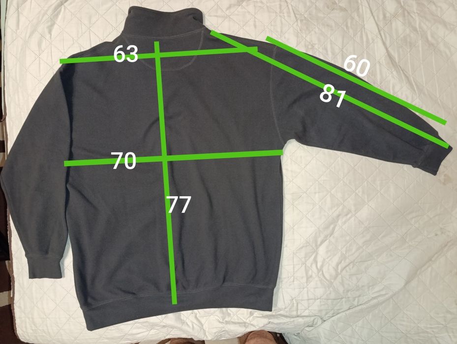 Чоловічій кофта фліс Golfino на блискавці (1/4 zip) 2XL-3XL