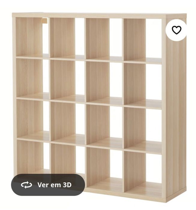 Estante Kallax 1,47m x 1,47m + estrutura Kallax pés brancos