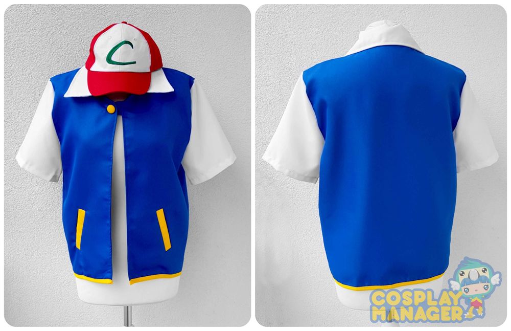 Cosplay przebranie Ash Ketchum Pokemon kostium Nowy anime
