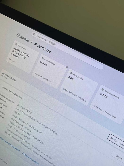 Computador Gaming RGB - Intel i5 + GTX 1060 6GB + 16GB RAM