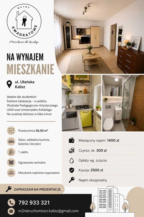 Funkcjonalna KAWALERKA przy ul. Ułańskiej