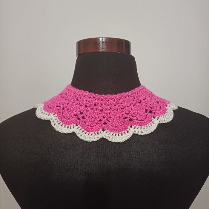 Okazja kołnierzyk szydełkowy hand made