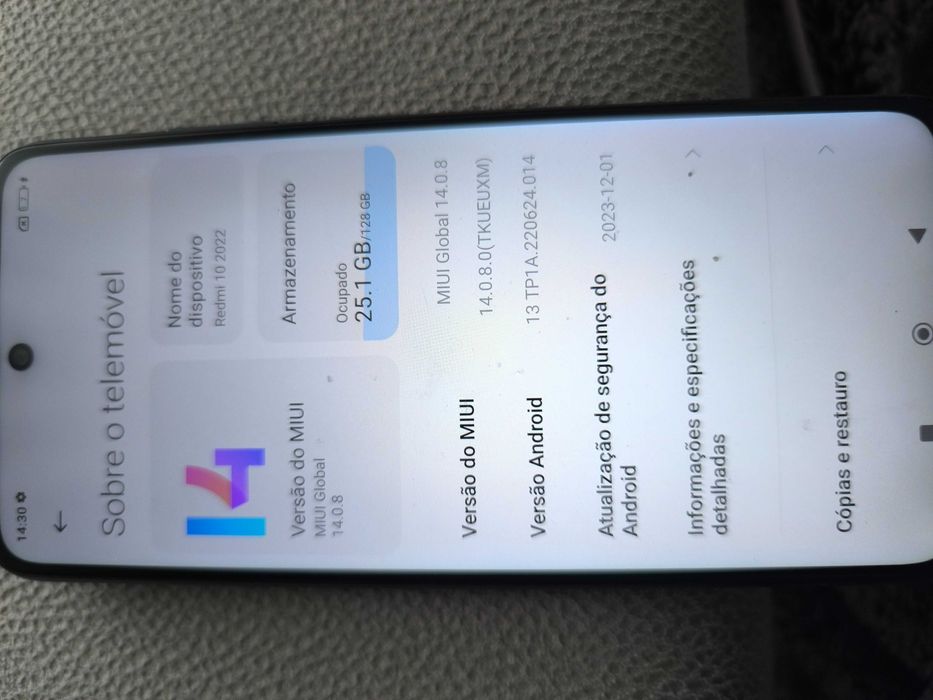 Xiaomi Redmi 10 versão 2022 (4GB+128GB), sem carregador