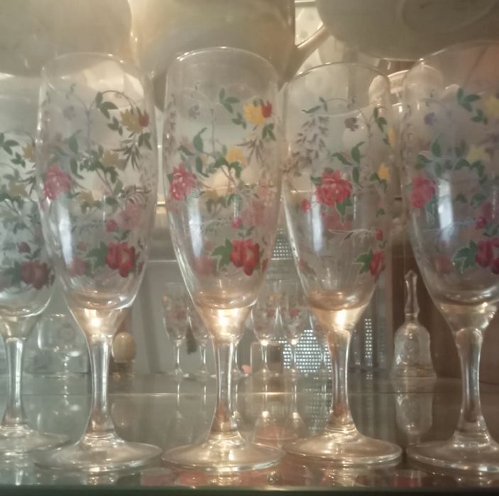 Conjunto de 6 flutes antigos de coleçao