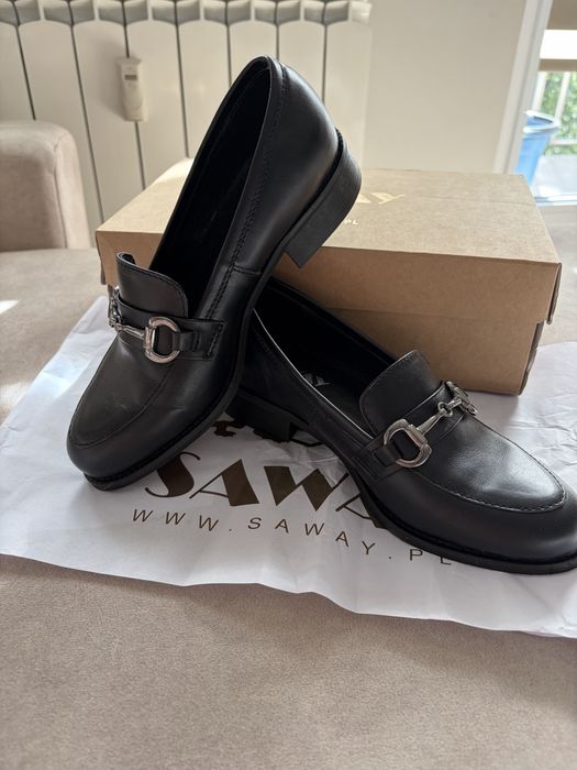 Saway skorzane mokasyny saway 37 lordsy