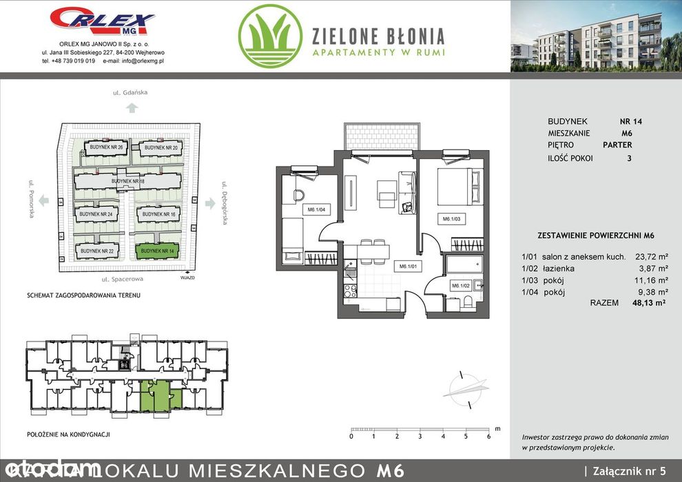 Mieszkanie 3-pokojowe 14/M6