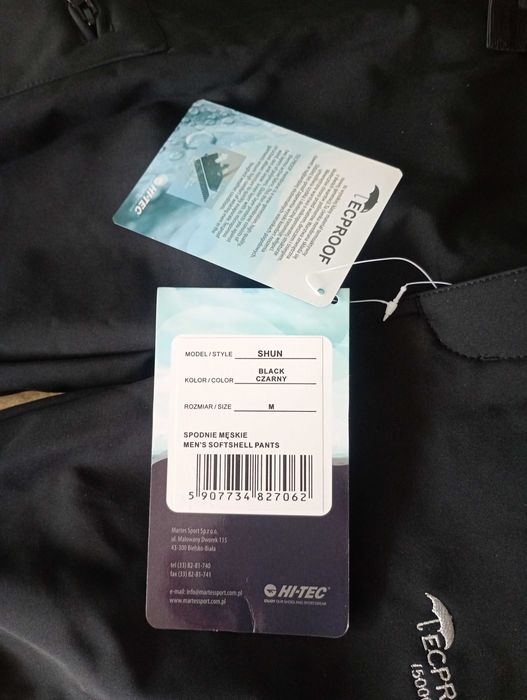 Spodnie SoftShell Tecproof 15000 Shun Hi-Tec r. M