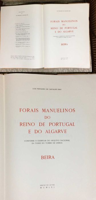 Fascículos dos FORAIS Manuelinos do Reino de Portugal e do Algarve