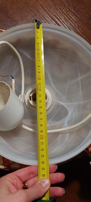 Szklany mleczny klosz, lampa do kuchni, przedpokój