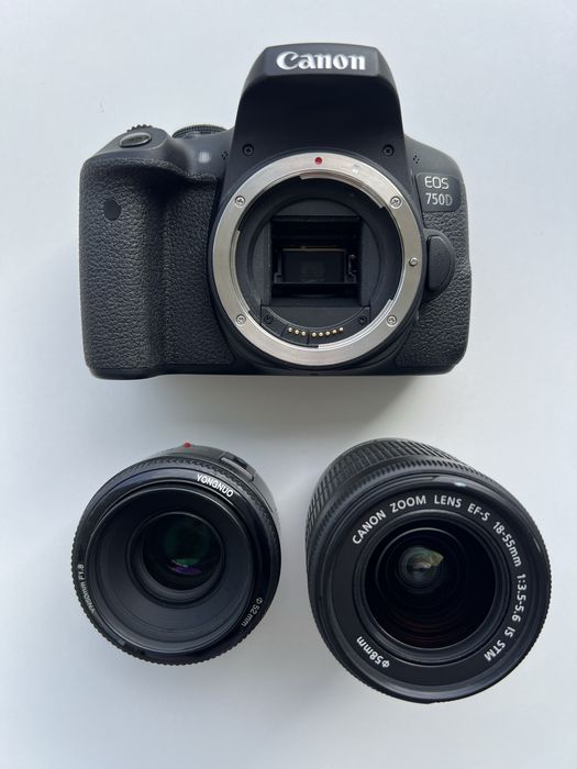 Kit máquina fotográfica Canon 750D com OFERTA objetiva 50mm