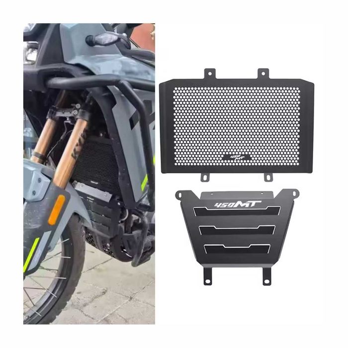 Protetor radiador CFMOTO 450MT/IBEX 450 - grelha proteção alumínio
