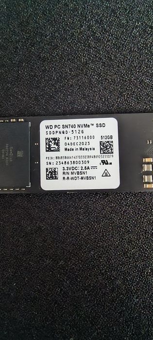 2x Dysk SSD M.2 2230 NVMe WD PC SN740 512GB PCIe Gen4 (Steam Deck, ROG Ally)