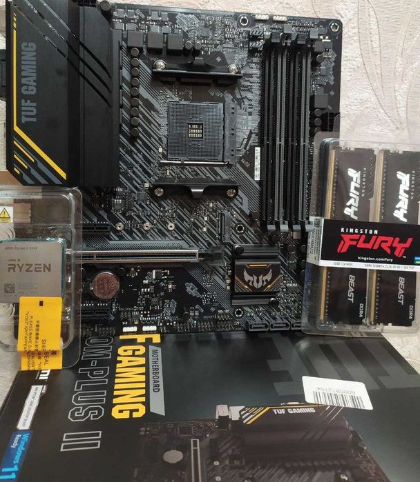 Ігровий комплект Ryzen 5 5500 / Asus TUF A520M / Fury DDR4 16gb 3200