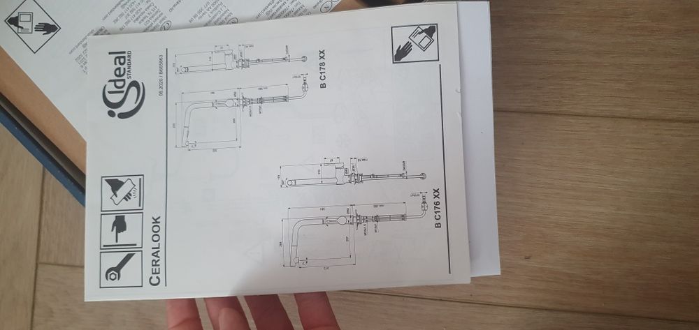 Bateria kuchenna stojąca ideal standard ceralook BC178AA