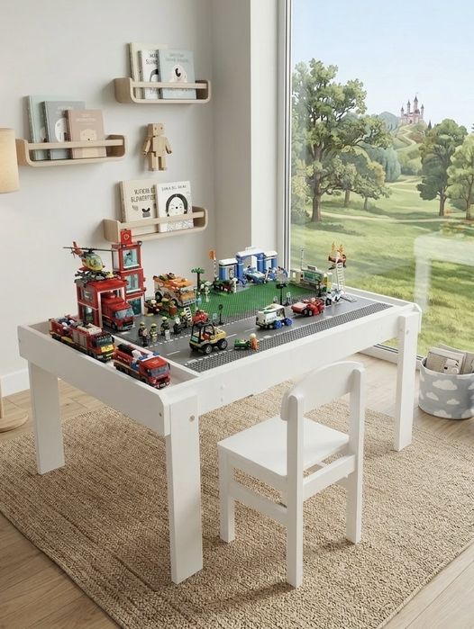 Столик детский для лего lego стульчик дитячий детская мебель песочница