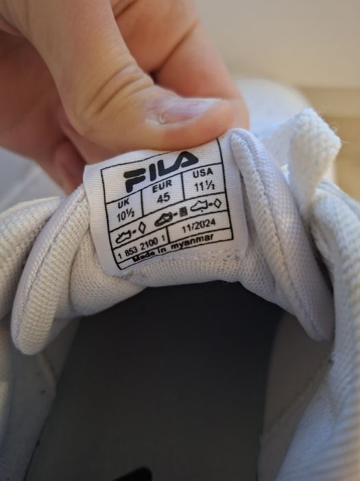 Białe buty Fila 45 Jak nowe
