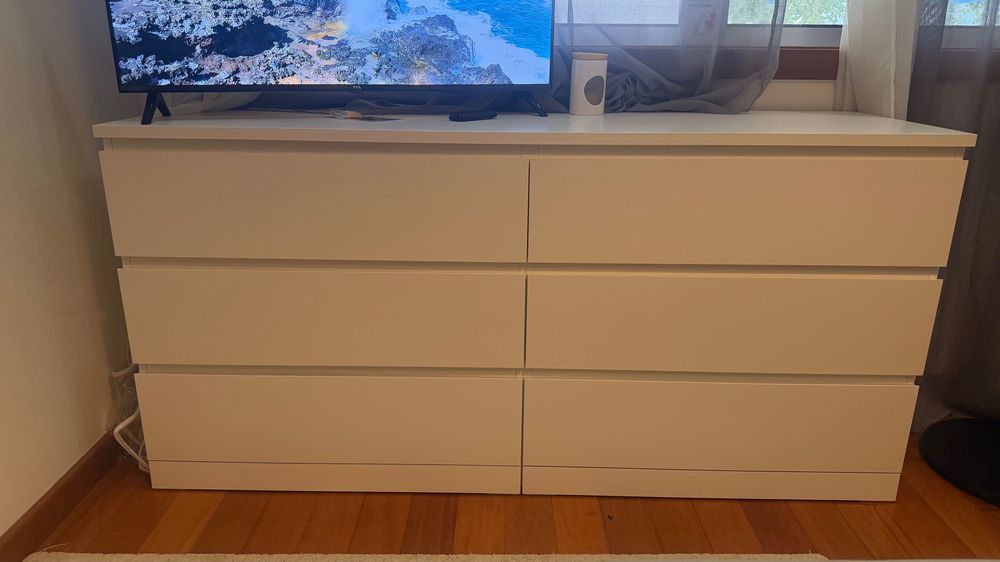 Comoda 6 gaveta branca