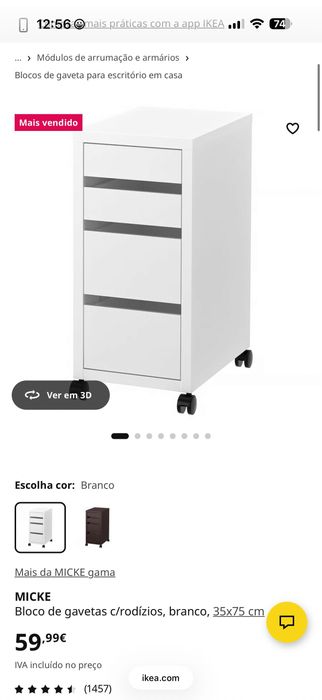 Móvel gavetas ikea