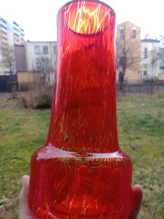 Wazon Hortensja Janusz Kazanecki unikat   kolorowe szkło

unikat