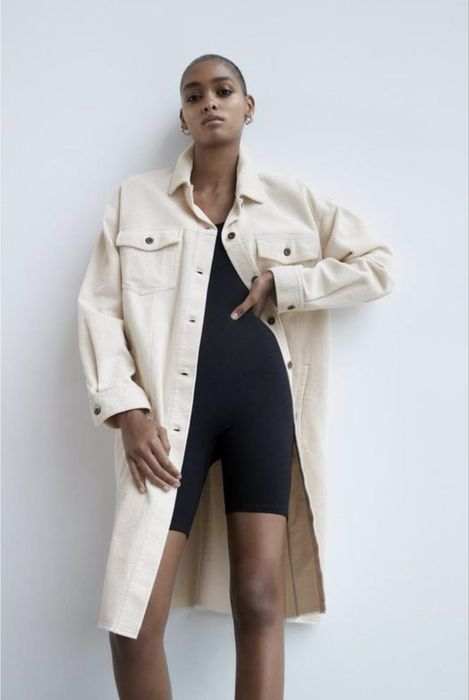 Сорочка плащ zara, вельветова