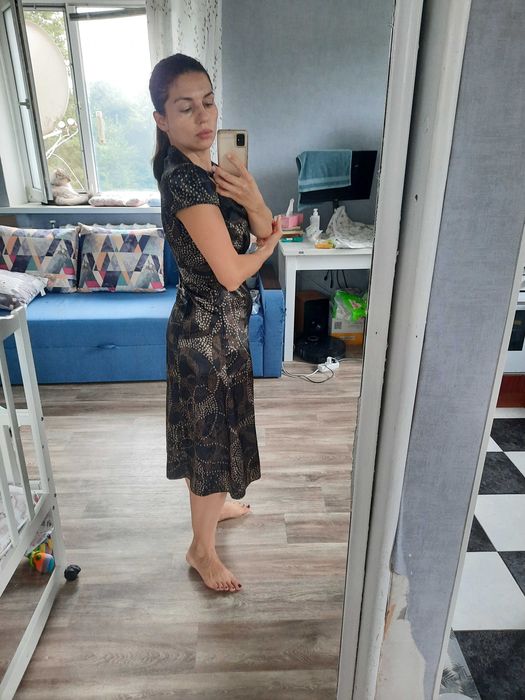 Деловое винтажное платье в стиле 40-х 50-х пин-ап ретро Mexx р.38 М