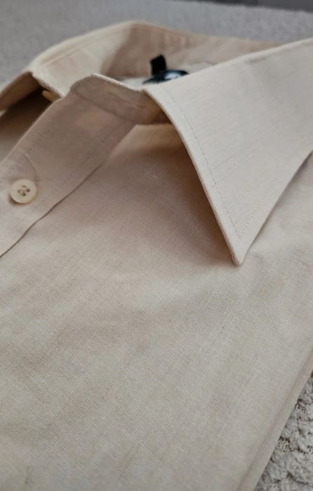 Koszula męska klasyczna z długim rękawem kremowa Pierre Cardin