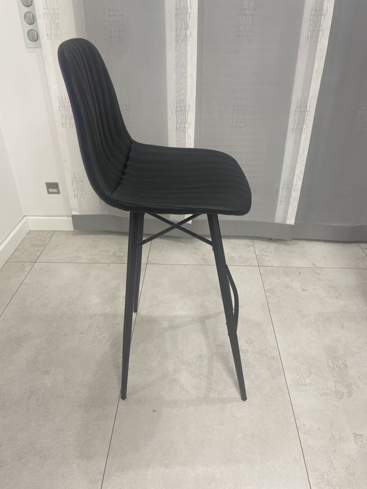 Krzeslo hoker ekoskora czarne