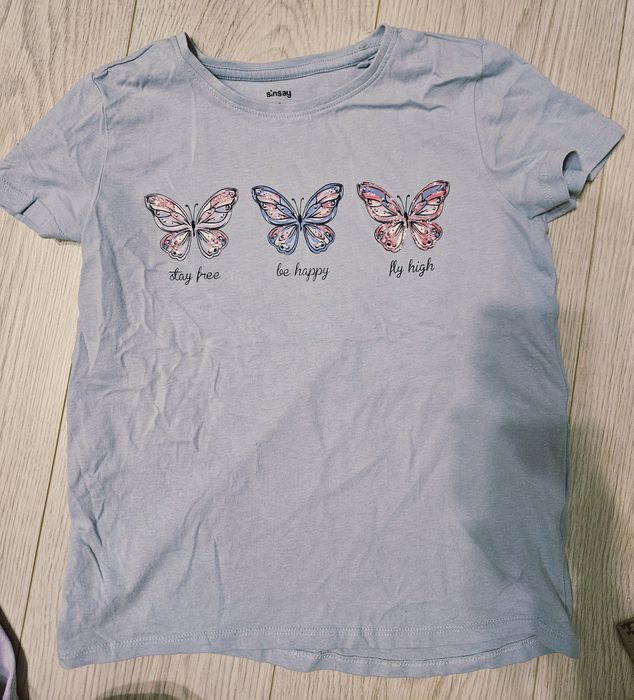 Paka koszulek r. 134 z krótkim rękawem  dla dziewczynki