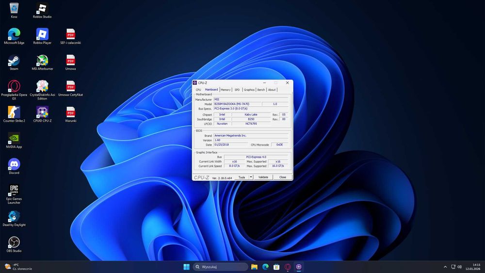 B250M bazooka + i7 7700 + chłodzenie silentium pc
