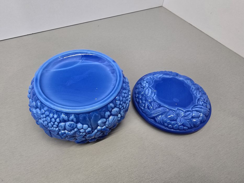 Art Deco Czeski Heinrich Hoffman Szkło Opaline puzderko