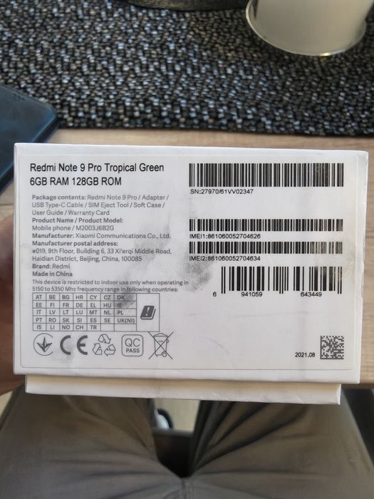 Redmi Note 9 pro 6GB/128GB