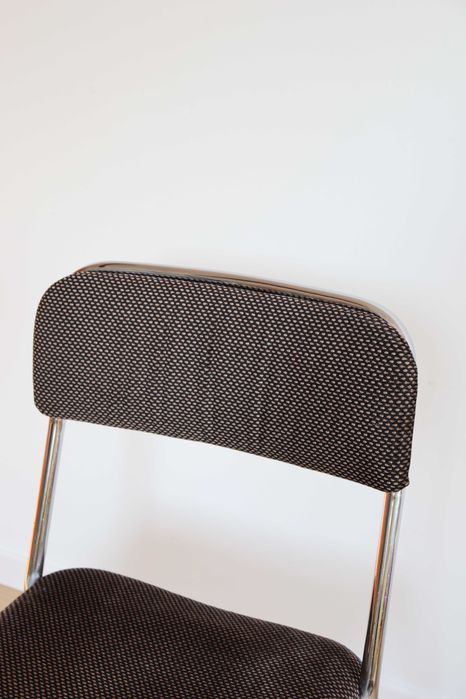 Włoskie chromowane krzesło w stylu Bauhaus vintage