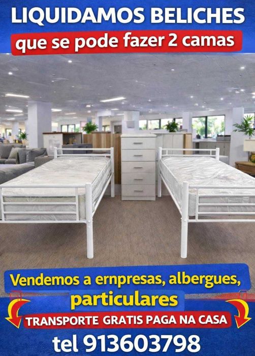liquidamos beliches novos de metal   transporte gratuito  hostais