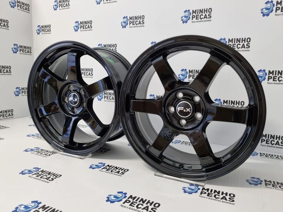 Jantes FOX PF1 em 17 Preto Brilho (5x100)