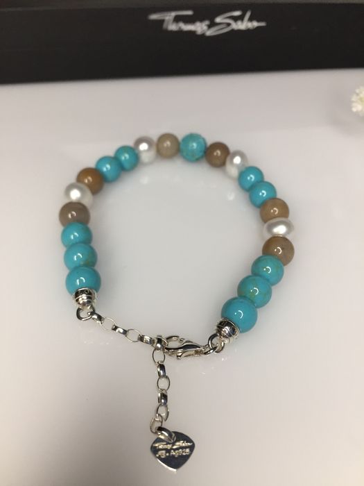 Браслет Thomas Sabo Charm , бирюза,яшма, перли