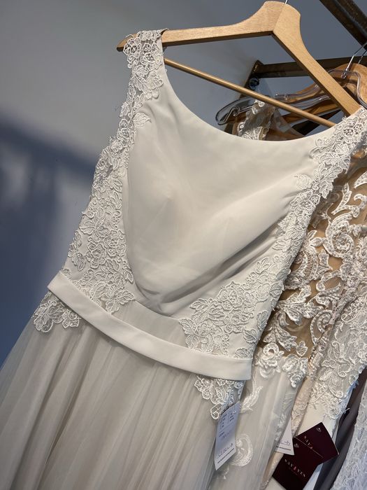 Suknia ślubna wysyłka, rozmiar 36,38,40 muślinowa litera A