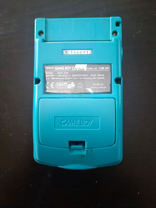 Gameboy colour teal com caixa e manuais