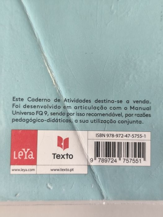 Novo Universo FQ 9 (manual e ca) Físico-Química 9º ano