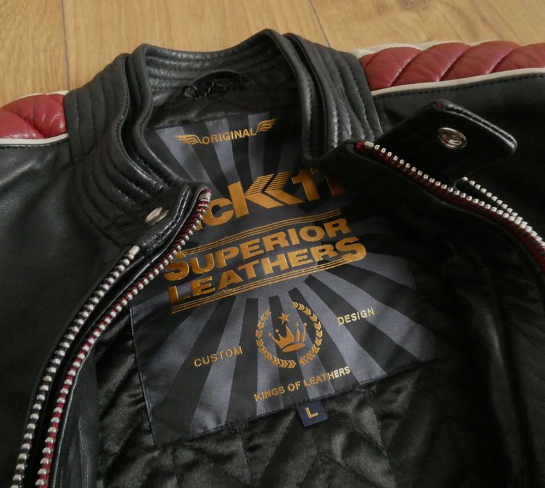 Kurtka skórzana męska JACK1T skóra PILOTKA racer  L