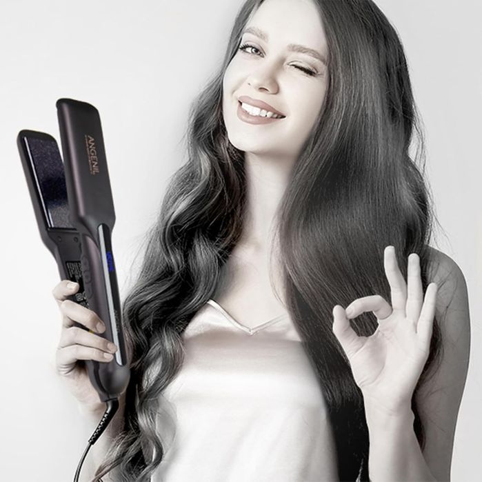 Prostownica i lokówka ceramiczna ANGENIL 2w1 z technologią jonową