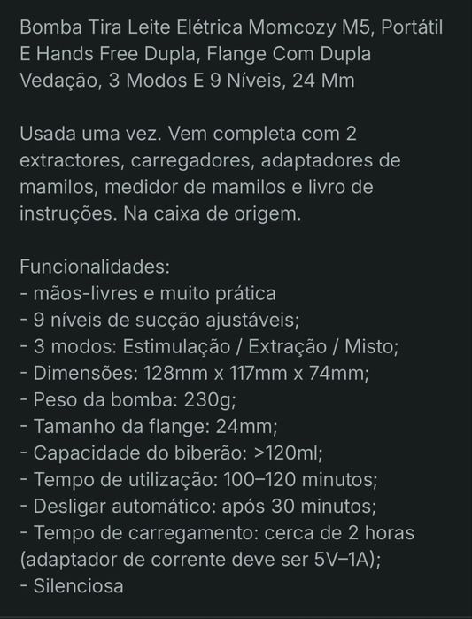 Bomba tira leite electrica Momcozy