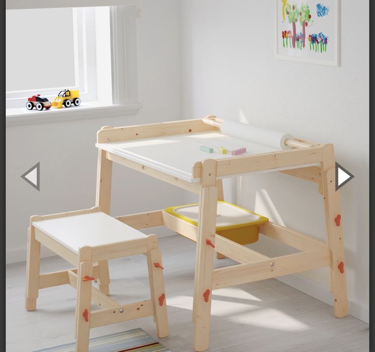 Дитячий стіл та лавка IKEA FLISAT, з регулюванням