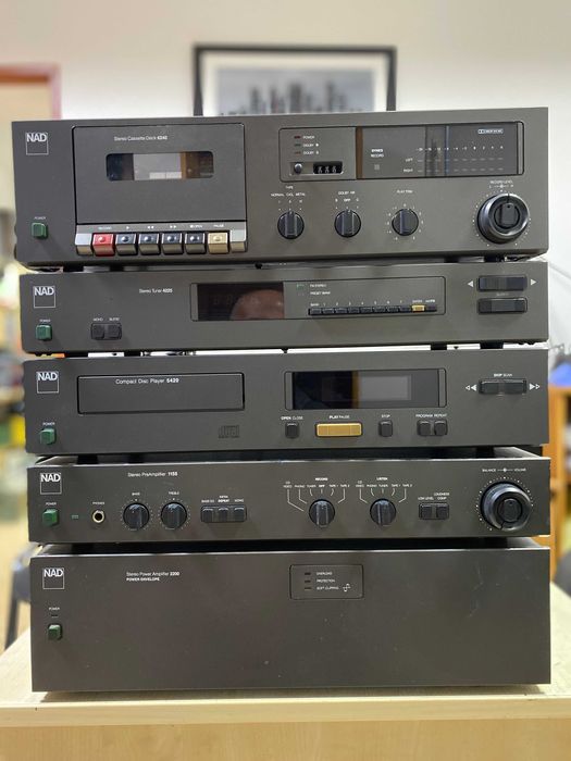 wieża NAD 2200 PE końcówka mocy, pre1155 cd 5420 tuner 4225 deck 6240