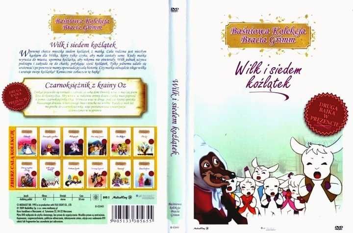 PIĘKNE BAJKI BRACI GRIMM ** WILK i siedem kozlątek ** DVD - Nowa