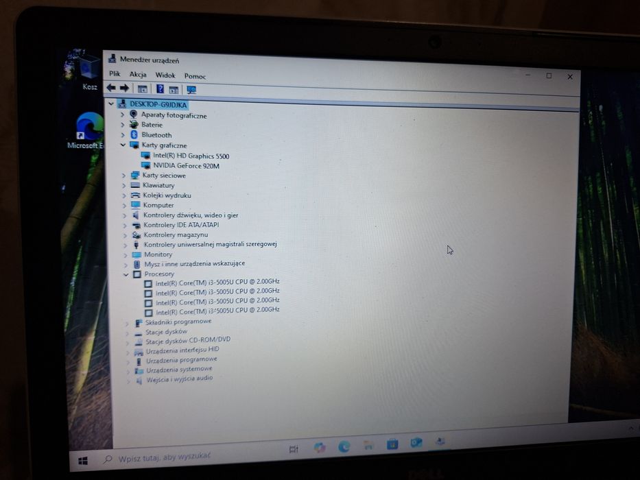 Laptop Dell inspirion 15 5558 / Intel core / Dysk SSD