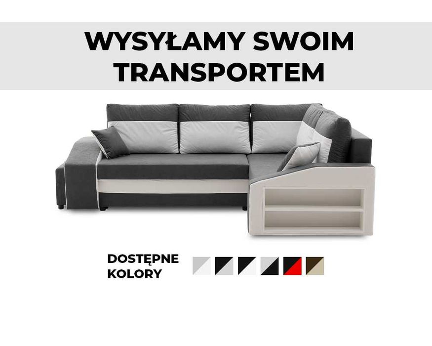 Duży narożnik / funkcja spania kanapa narożna rogówka SZYBKA DOSTAWA!