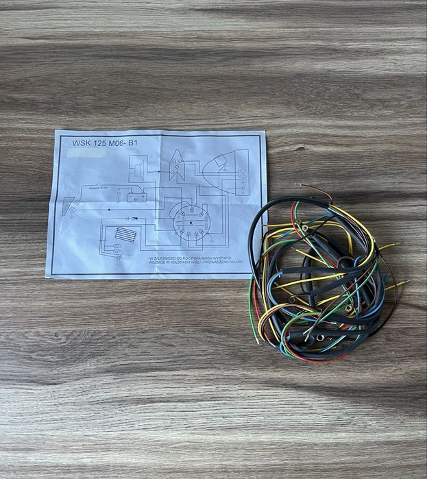 NOWA POLSKA instalacja elektryczna WSK 125 B1 DWURAMÓWKA