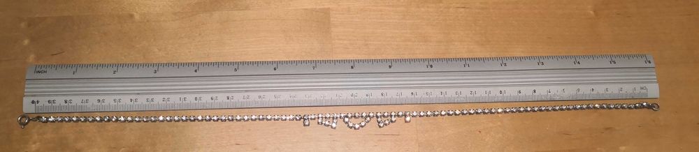 Colar Strass 40 cm