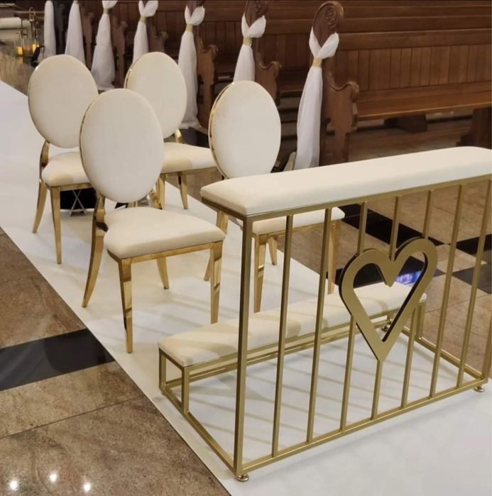 Krzeslo bankietowe/ dior / wesele/ glamour / o-back/ komunie / złote