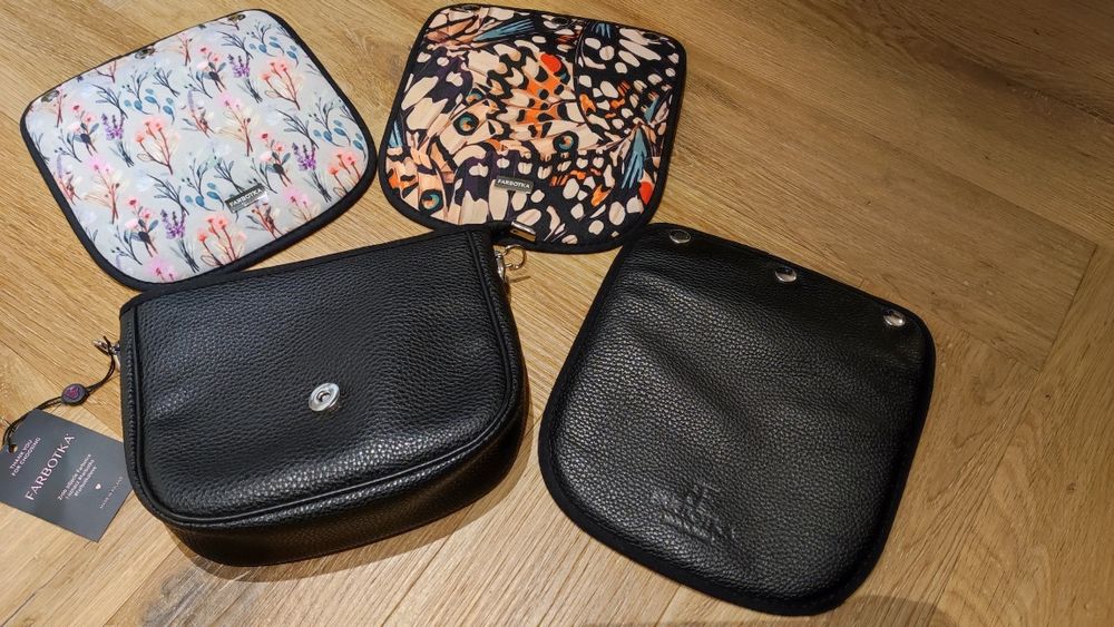 Torebka Saszka nowa plus trzy klapki Farbotka